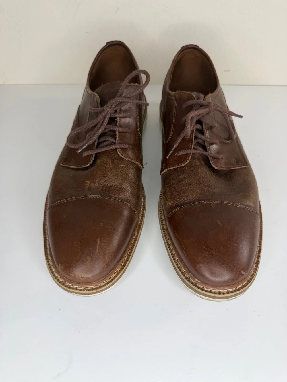 Timberland Oxfords Casual Dress Shoes Men Size 47.5 US 13 Brown Leather Cap Toe